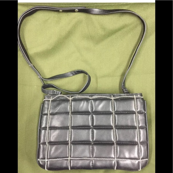 Zara Bags Zara Black Crossbody Bag Purse Chain Link Pleather Poshmark